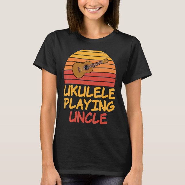 T-shirt Ukulele Jouer Uncle Retro Style Pour Ukulelists U (Devant)