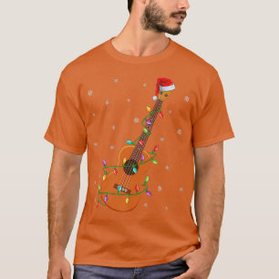 T-shirt Ukulele Music Lover Xmas Lights Santa Ukulele Chri