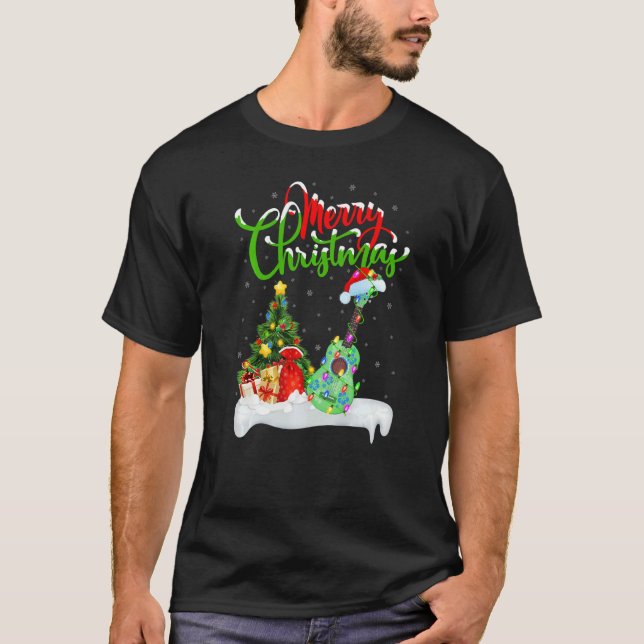 T-shirt Ukulele Music  Xmas Decorations Santa Ukulele Chri (Devant)
