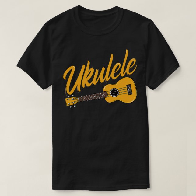 T-shirt Ukulele Player Funny Music Instrument Guitare Love (Design devant)