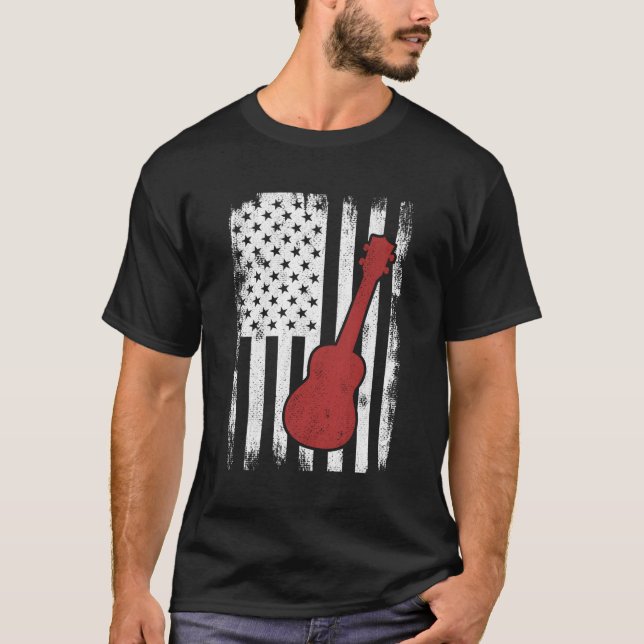 T-shirt Ukulele Player Ukulele Musicien (Devant)