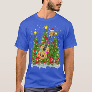 T-shirt Ukulele Xmas illumine Père Noël Ukulele sapin de N