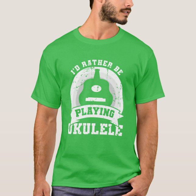 T-shirt Ukulelist Quote retro (Devant)