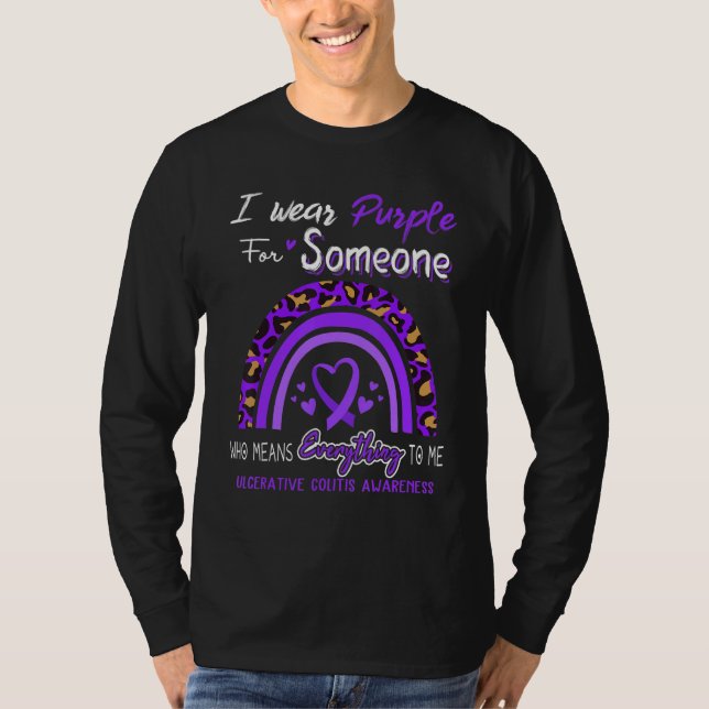 T-shirt Ulcerative Colitis Awareness I Wear Purple For Som (Devant)