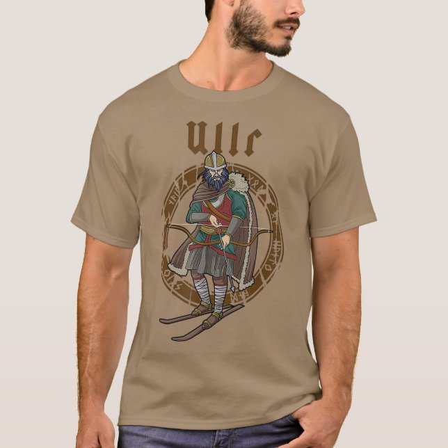 T-shirt Ullr God Of Archery Viking Gifts Chasse Ski (Devant)