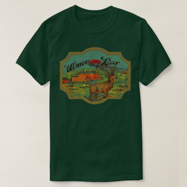 T-shirt Ulmer Lager Strong Beer Retro Déficit Breweriana (Design devant)