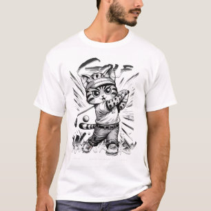T-shirt Ulti-Meowt Golf Pro - Whimsical Cat Golfer