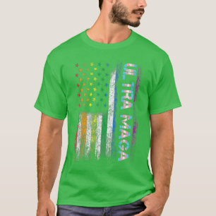 T-shirt Ultra Maga LGBT Pride Gay pour Trump US Drapeau Ul