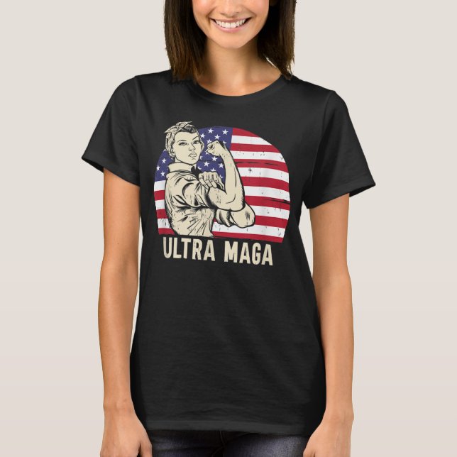 T-shirt Ultra Maga Messy Bun (1) (Devant)