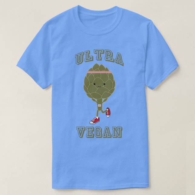 T-shirt Ultra Vegan Retro Running Artichoke (Design devant)