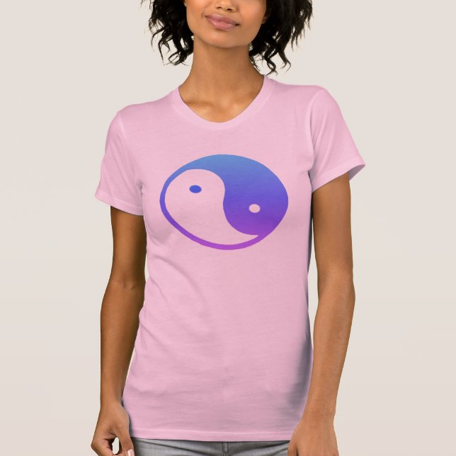 T-shirt ultra-violet de Yin Yang (Devant)