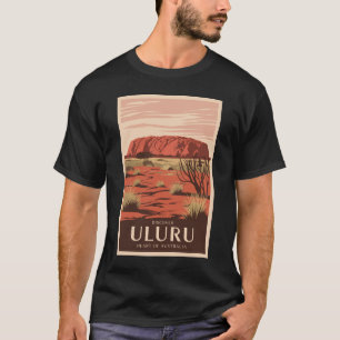 T-shirt Uluru Australia Travel Art Vintage