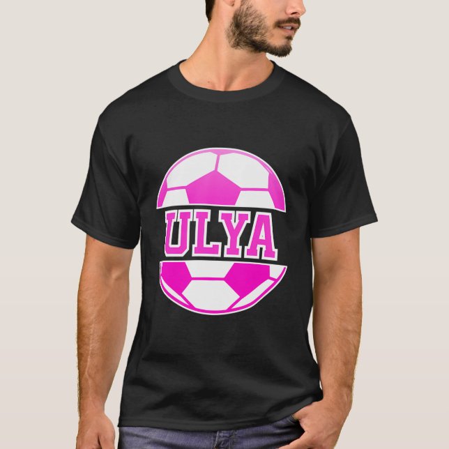 T-shirt Ulya Nom Filles Football Jouer Football Sport Fan  (Devant)