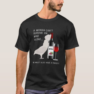 T-shirt Umbrella Cockatoo Parrot Vin Aimant Boire