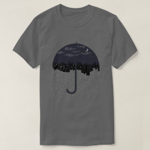 T-shirt Umbrella Lights Rain Art