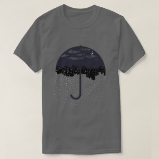 T-shirt Umbrella Lights Rain Art