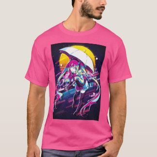 T-shirt Umbrella School Girl Miku