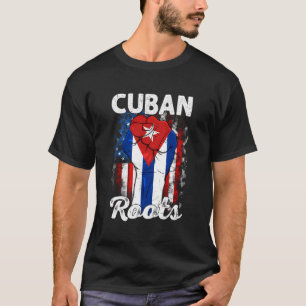 T-shirt Un Américain Élevé Avec Des Racines Cubaines Cuba