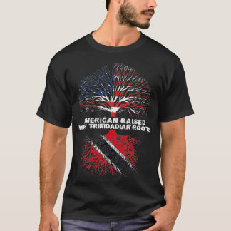 T-shirt Un Américain élevé avec des racines trinidadiennes