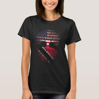 T-shirt Un Américain élevé avec Trinidadien Racines Trinid