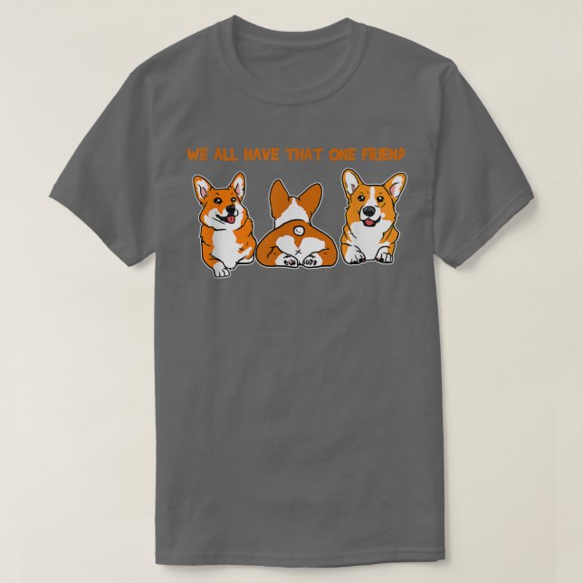 T-shirt Un ami pour Corgi drôle (Design devant)