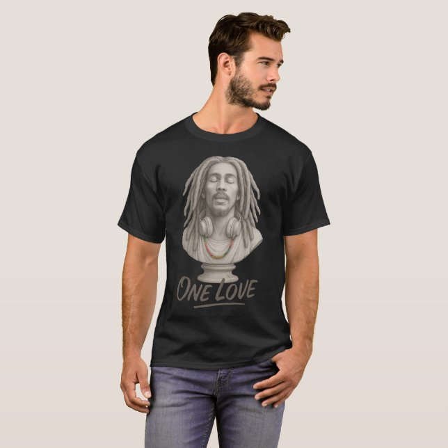 T-shirt Un Amour – L'esprit reggae dans la pierre (Devant entier)