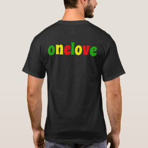 T-shirt Un amour Rasta coloré couleurs Typographie