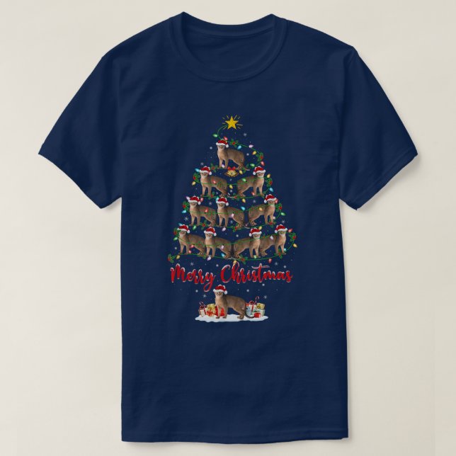 T-shirt Un amoureux Abyssin qui correspond Père Noël Noël  (Design devant)