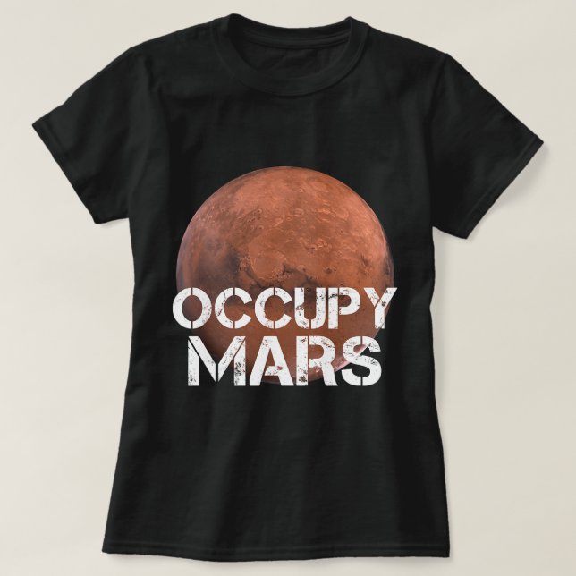 T-shirt Un Amoureux De L'Astronomie Occupent Mars Terrafor (Design devant)