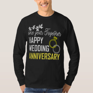 T-shirt Un An Ensemble Joyeux Premier Anniversaire Couple