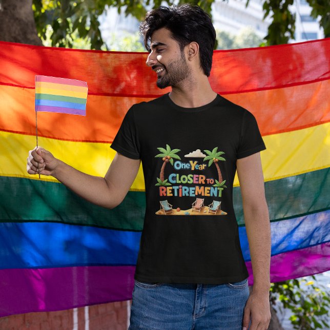 T-shirt Un an plus près de la retraite des hommes (Créateur téléchargé)