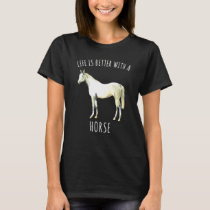 T-shirt Un animal de ferme de chevaux blancs
