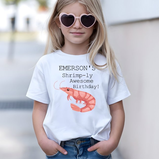 T-Shirt Un Anniversaire Aux Crevettes (A Shrimp-ly Awesome Birthday T-Shirt)