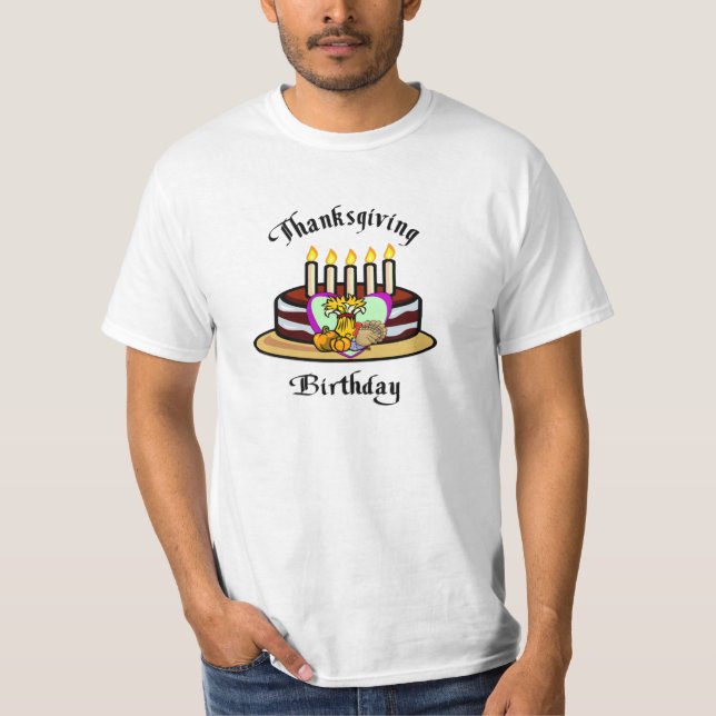 T-shirt Un anniversaire de thanksgiving (Devant)