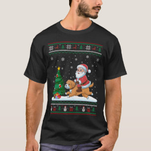 T-shirt Un arbre de Noël laid éclaire Noël Père Noël équit