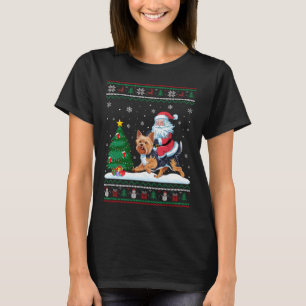 T-shirt Un arbre de Noël laid éclaire Noël Père Noël équit