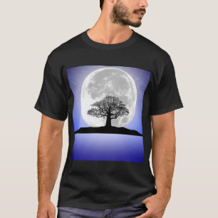 T-shirt Un arbre sans feuille solitaire pendant la nuit de