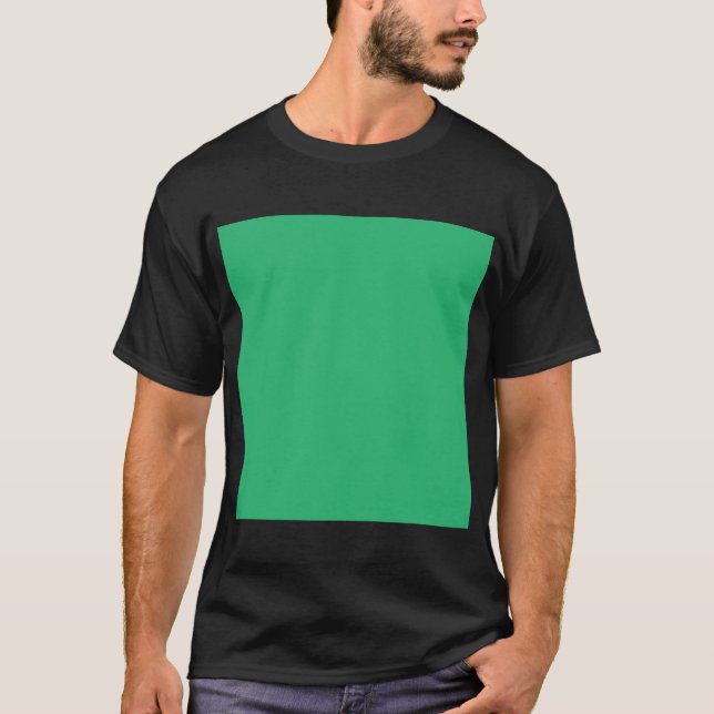 T-shirt un arrière - plan vert avec une bordure blanche (Devant)