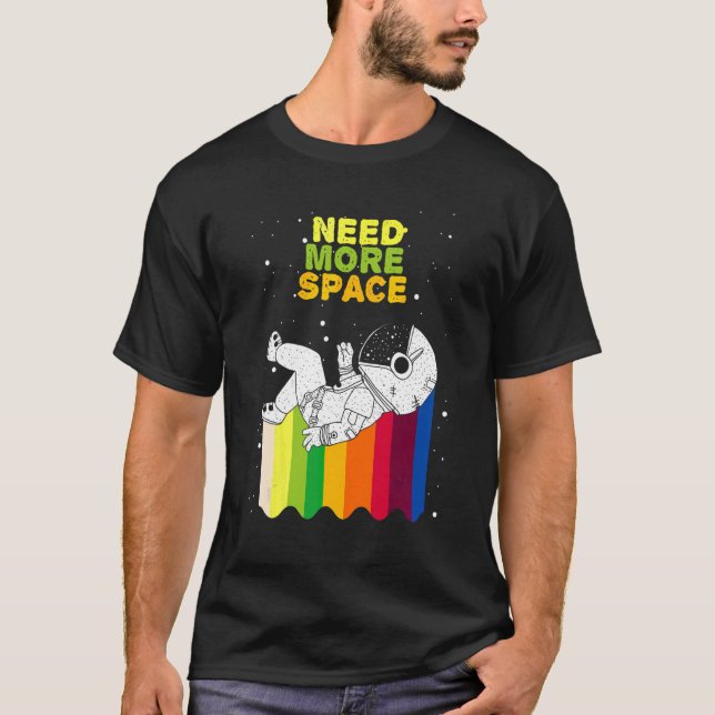 T-shirt Un astronaute a besoin de plus d'espace Rainbow Sp (Devant)