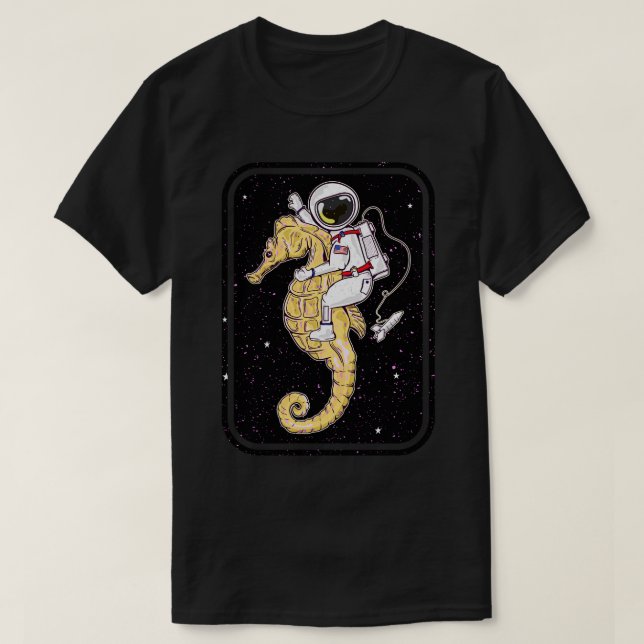 T-shirt Un astronaute à cheval (Design devant)