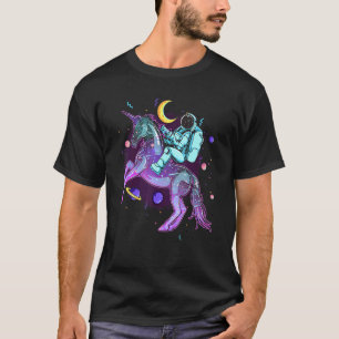 T-shirt Un Astronaute À La Tête D'Une Unicorne