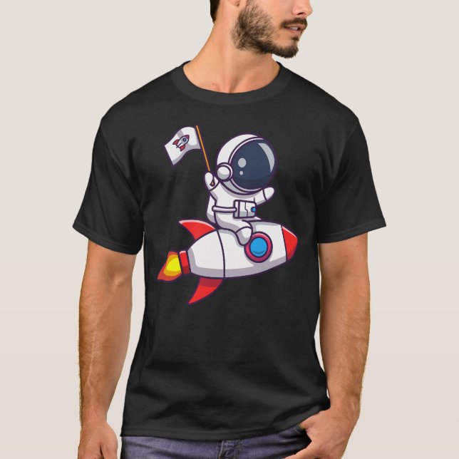 T-shirt Un Astronaute À L'Épreuve D'Une Roquette (Devant)
