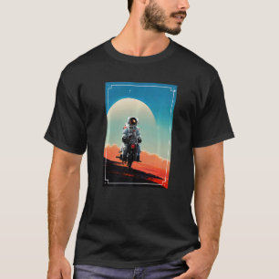 T-shirt Un Astronaute À Moto Dans L'Espace 1