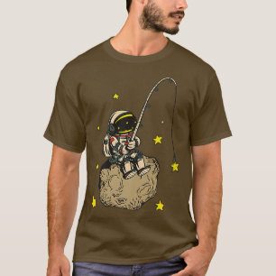 T-shirt Un astronaute amusant pêche étoiles sur une comète