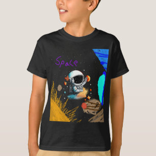 T-shirt Un astronaute dans l'espace pour enfants