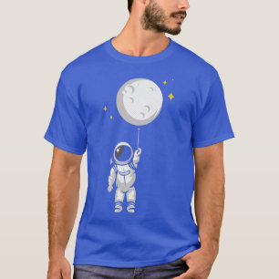 T-shirt Un astronaute Dans L'Espace Qui Détient Le Ballons
