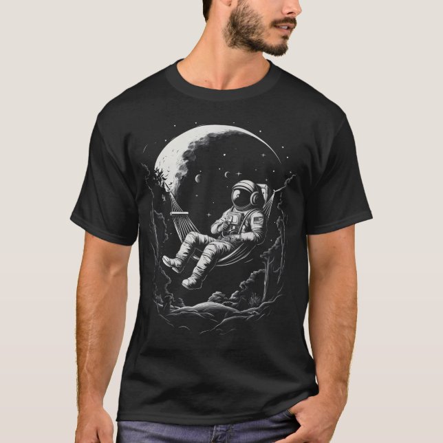T-shirt Un Astronaute Dans Un Hamac (Devant)