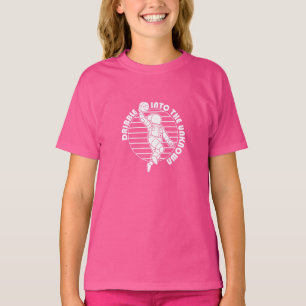 T-shirt Un Astronaute De L'Espace Jouant Au Basket-Ball