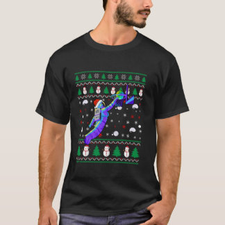 T-shirt Un astronaute de Noël moche, l'astronaute Dunking