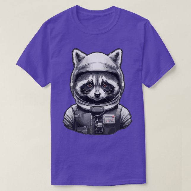 T-shirt Un astronaute de raton laveur dans l'espace 1 (Design devant)